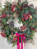 Hand crafted seasonal door wreath